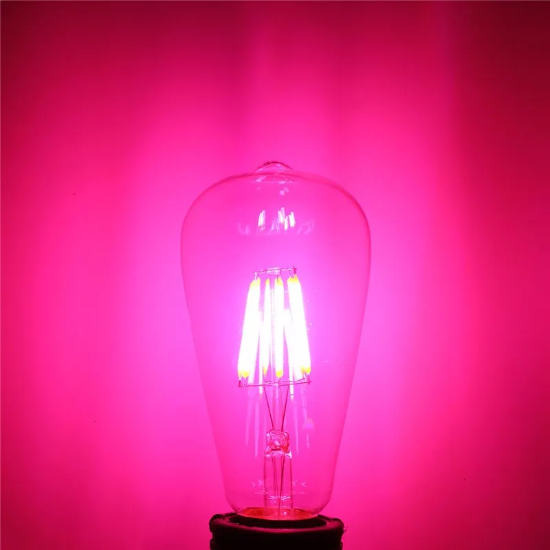 E27 ретро лампочка эдисона лампы 6 Вт Винт светодиодный cob-лампы RGB красочный свет лампы энергоэффективный AC220V