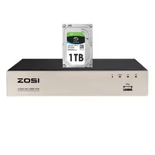 ZOSI 8 Channel TVI 4 IN 1 DVR H.265+  1080p Security CCTV DVR 8CH Mini Hybrid HDMI DVR Support Analog/AHD/TVI/CVI Camera