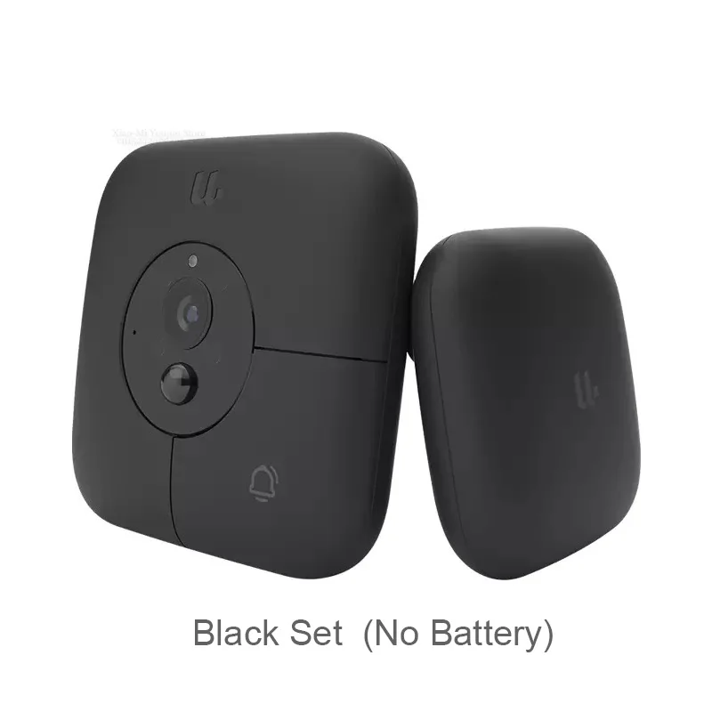 black MI Mijia Youdian умный видео дверной звонок R1 AI идентификация лица HD 1080P 120 ° ИК ночного видения видео дверной звонок Набор для приложения Mihome - Цвет: black