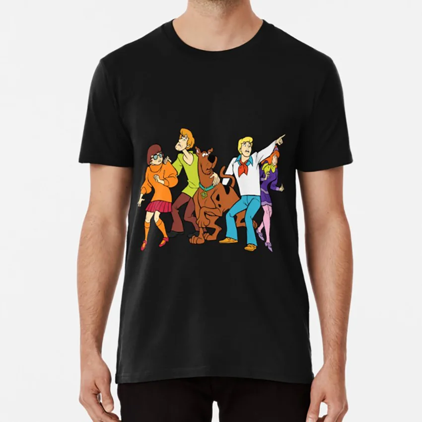 Футболка scooby doo shaggy fred velma daphne Children tv mystery inc. стикер с рисунком из мультфильма |