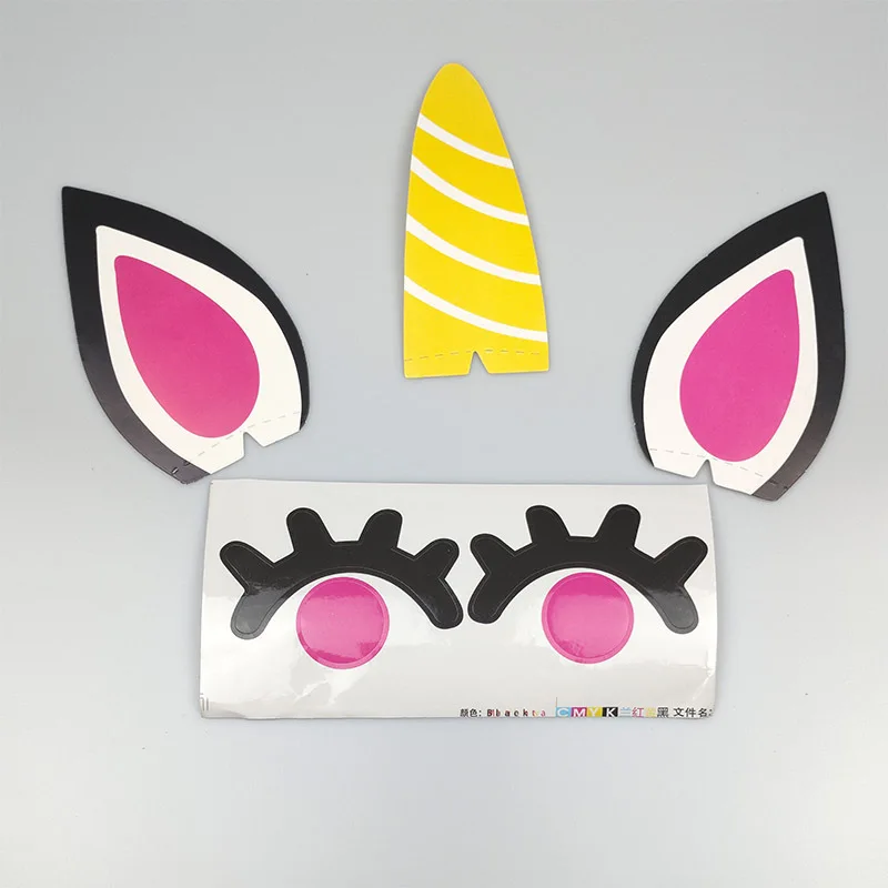 Balloon Accessories Animal Sticker Bobo Ball Decoration Bobo Ball Pig Head Unicorn Pink Cat Rabbit 3D Sticker Transparent