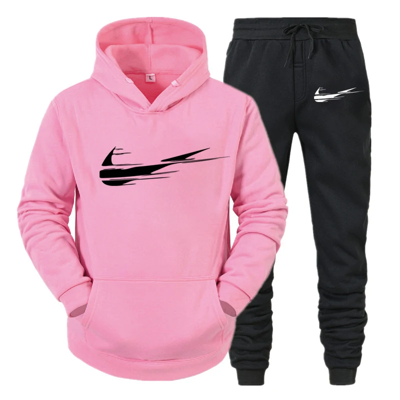 

2020 Conjunto Brand Two Pieces Sets Thick hoodies Tracksuit Men/women Sportswear Gyms Fitness Training Hoodies Sweatshirts