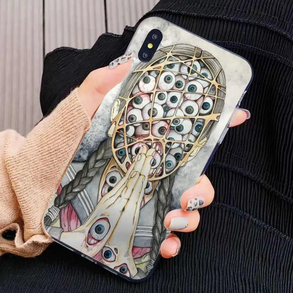 Мягкие чехлы JUNJI ITO shintaro kago Horror для iPhone 11 Pro 4 4S 5 5S SE 5C 6 6S 7 8X10 XR XS Plus Max iPod Touch |