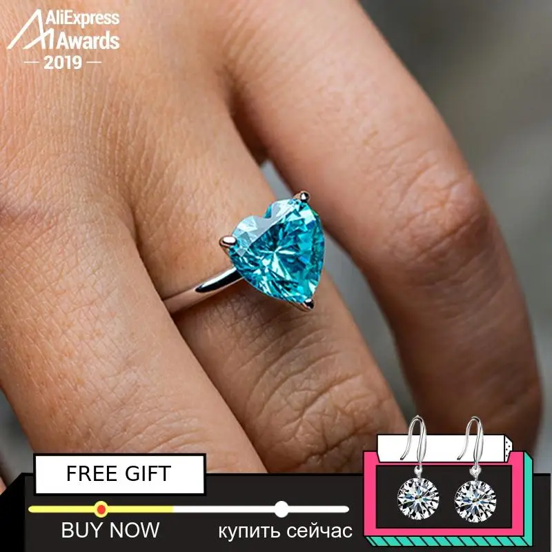 

NOT FAKE Heart Cut 10*10mm NOT FAKE S925 Sterling Silver Ring SONA Diamond solitaire citrine sapphire amethyst ruby