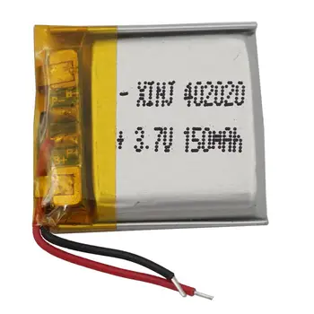 

XINJ 3.7V 150 mAh li Lithium Polymer Battery Li po cell 402020 For smart watches mp4 bluetooth earphone speaker driving recorder