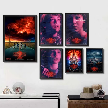 

buy 3 get 4 (Home Decor) (Wall Stickers) Film poster Stranger Things season 2 Decorative wall sticker for home use