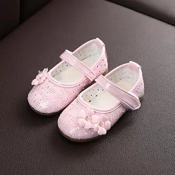 

Summer Casual Toddler Baby Girls Breathable Anti-Slip Hollow Flower Decoration Sandals Soft Soled Walkers Children Shoes