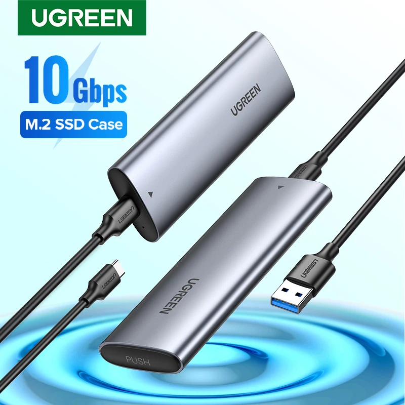 

UGREEN SSD Case 10Gbps NVMe NGFF M2 SSD Case For PCIe SATA To USB SSD Case for External Hard Drive M-Key & B-Key M2 SSD Case