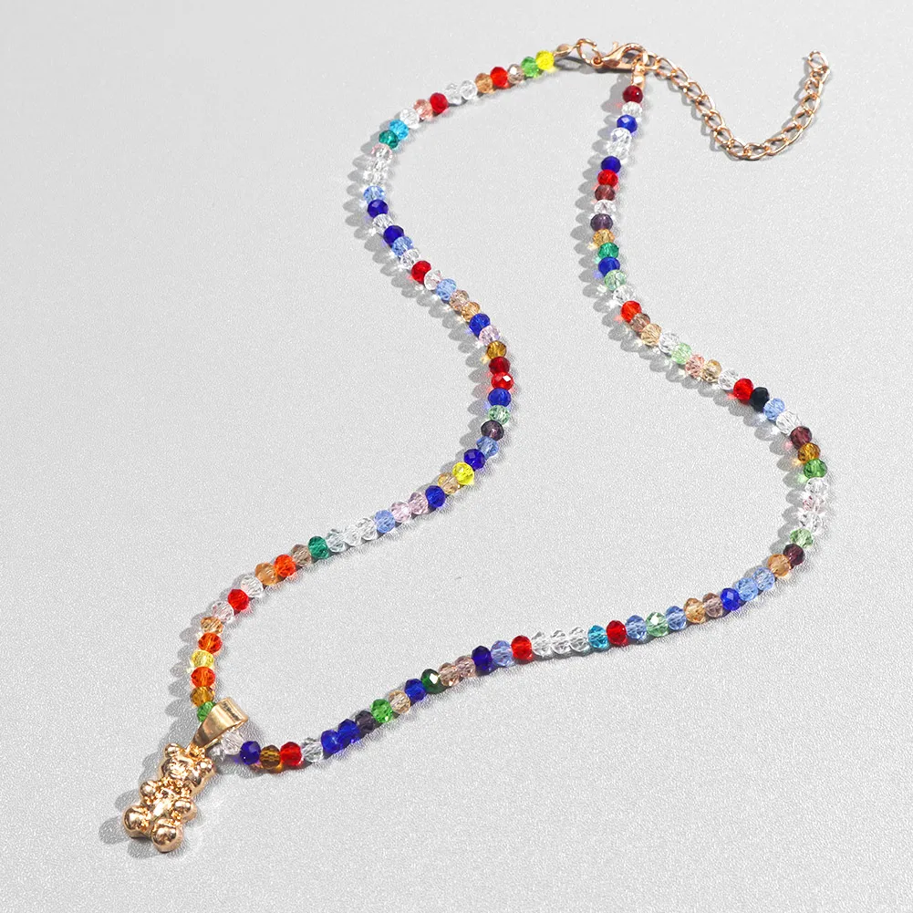 Quinn Stripe and Color Block Beaded Necklace Rainbow – INK+ALLOY, LLC