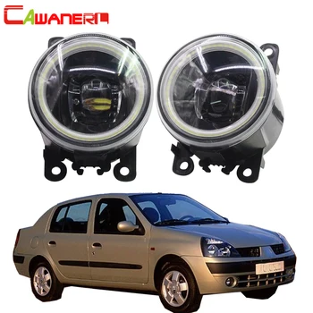 

Cawanerl 2 X Car 4000LM LED Lamp Fog Light Angel Eye DRL Daytime Running Light 12V For 1998-2015 Renault Thalia
