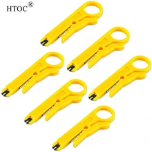 HTOC – Mini dénudeur de fil, outil de sertissage adapté aux câbles réseau RJ11 RJ45, sertisseuse UTP d'ordinateur de ligne téléphonique (3 pièces)
