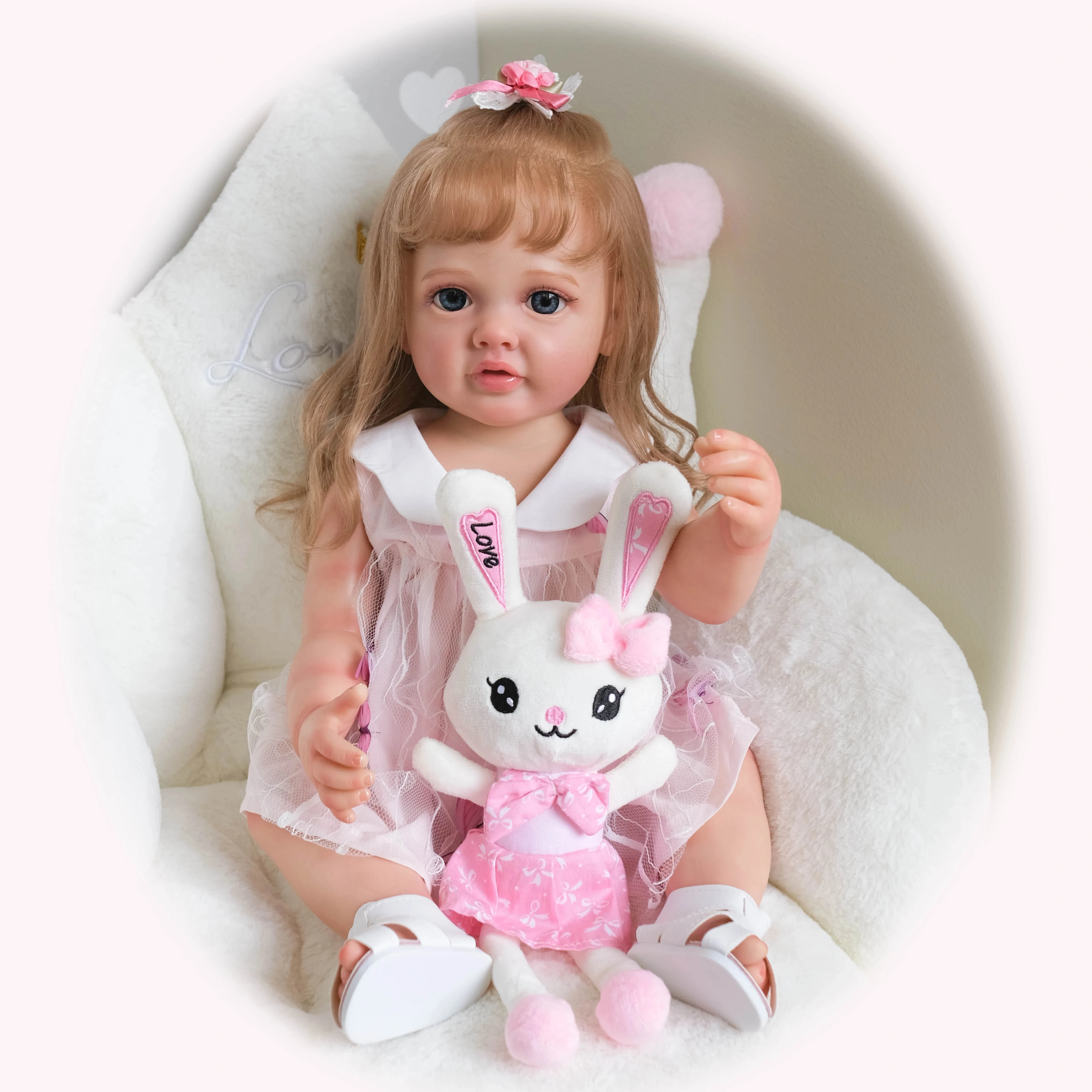 

New 55CM Full Body Silicone Reborn Princeess Betty Toddler Lifelike Handmade 3D Skin Multiple Layers Painting with Visible Veins