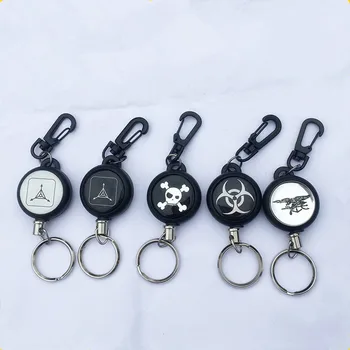 

1Pc 60CM EDC Outdoor Steel Rope Burglar Keychain Tactical Retractable Key Chain Camping Key Ring