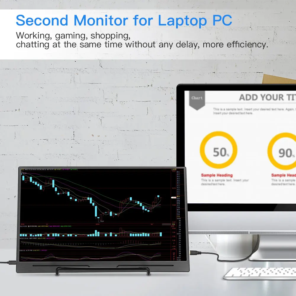 Eyoyo EM15H Portable Monitor 15.6? LCD USB Type C Hdmi gaming monitor ips 1080p FHD display for PS4 Laptop Phone Xbox Switch Pc