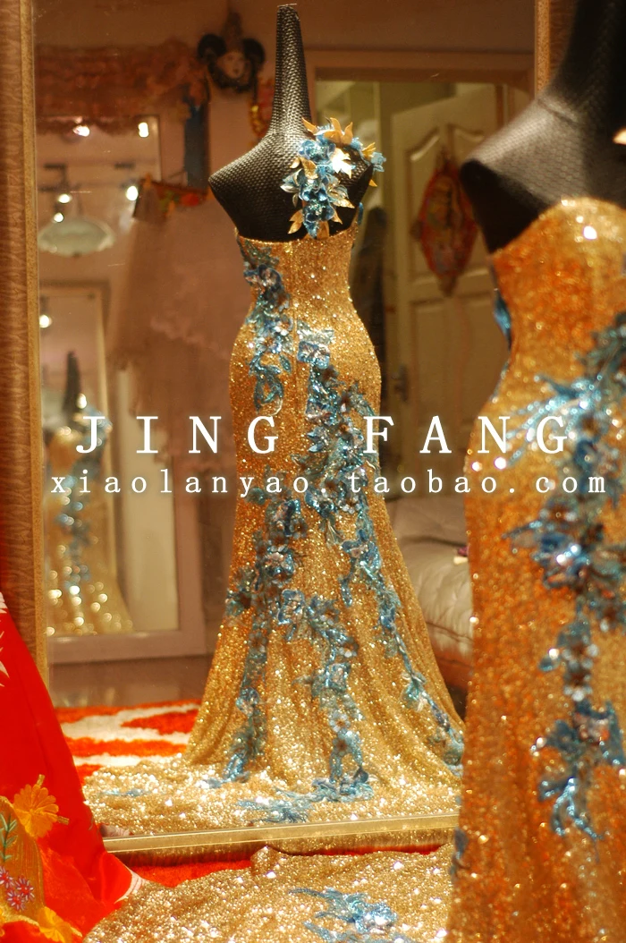 Горячая Сексуальная одно плечо vestido de renda вечерние robe de soiree золотой блестка длинное вечернее платье Мать невесты платья