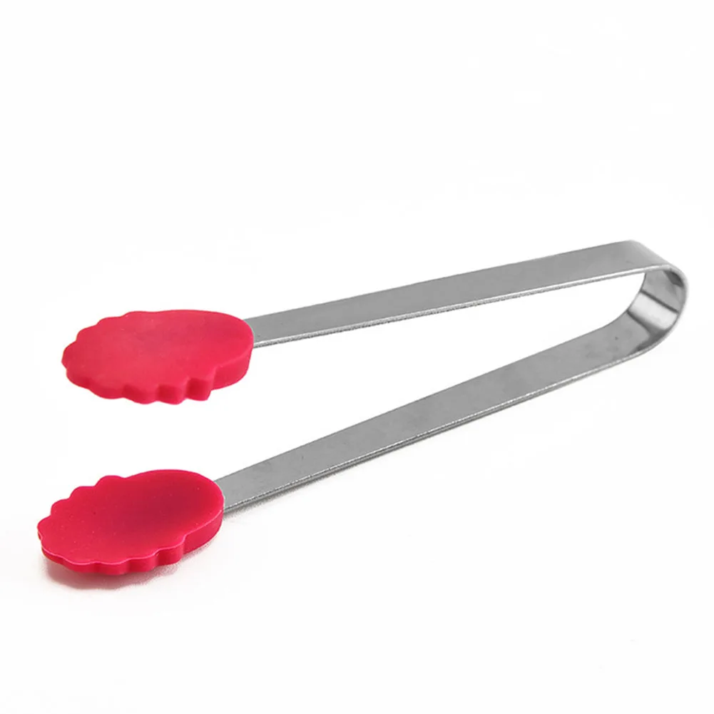 Kitchen Handle Tools Salad Cooking Food Silicone Stainless Steel Pastry Sugar Clip BBQ Tongs | Дом и сад