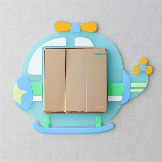 Switch Sticker Glow in Dark Wall Sticker home decor Luminous Switch/Socket Silicone Protect Cover On-Off Decor Sticker