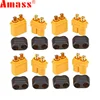 10 x Amass XT60+ Plug Connector With Sheath Housing 5 Male 5 Female (5 Pair ) ► Photo 1/6