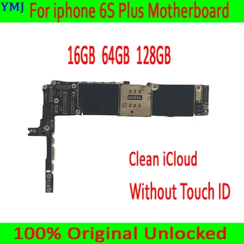 

For iphone 6S Plus Original unlocked Motherboard without Touch ID,with Full Chips for iphone 6S Plus Mainboard 16GB 64GB 128GB