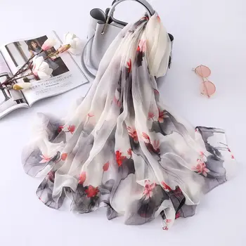 

180*140cm Multi-style Holiday Gift Selling Chiffon Striped Scarf Fashion Shawl Sunscreen Print Floral Scarf Scarves