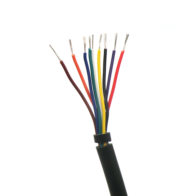 2464 кабель оболочка провода 9 ядро 28,26, 24, 22AWG через экструдирование производства ПВХ сигнальная линия управления с оловянной медью 10 м