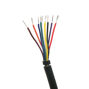 

2464 Cable Sheath Wire 9 Core 28,26,24,22AWG through Extruding Production PVC Signal Control Line with Tin Copper 10m