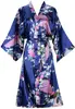 Robe de mariée en Satin de soie pour demoiselle d'honneur, peignoir Floral, Kimono court, Robe de nuit, Robe de bain, à la mode, pour femmes