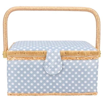 

Medium Sewing Basket Organizer Fabric Bag Sewing Basket Red Polka Dots