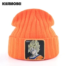 Унисекс Dragon Ball Z GOKU зимняя шапочка-бини для мужчин Skullies женские вязанные шапки-бобы Мужская Вышивка теплая шапка женская Gorro