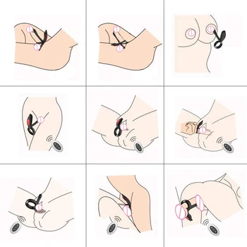 New Couples Delay Ejaculation Penis Vibrator With Double Cock Ring Nipples Massager Adult Sex Toys for Men Clitoris Stimulator 6