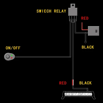 

300W Wire Harness Kit Wiring ON OFF Switch Relay Fuse For LED Light Bar
