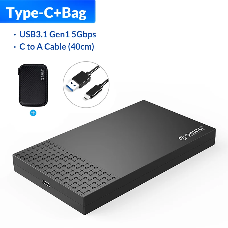 external hard disk case 3.5 ORICO 2.5 inch Type-C USB3.1 to SATA3.0 5Gbps 4TB External Hard Drives Box for 7mm 9.5mm SSD/HDD Tool-free Super Speed HDD Case usb 2.0 sata hdd external box HDD Box Enclosures