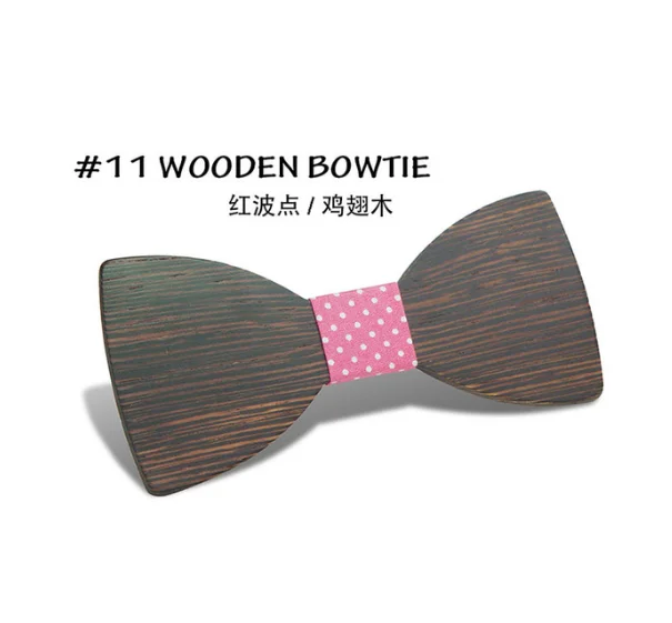 Wood Bowtie Твердый натуральный деревянный галстук-бабочка, галстук для мужчин и женщин, крутой свадебный бизнес, вечерние банкетные галстуки-бабочки из искусственной кожи - Цвет: Wood Bowtie