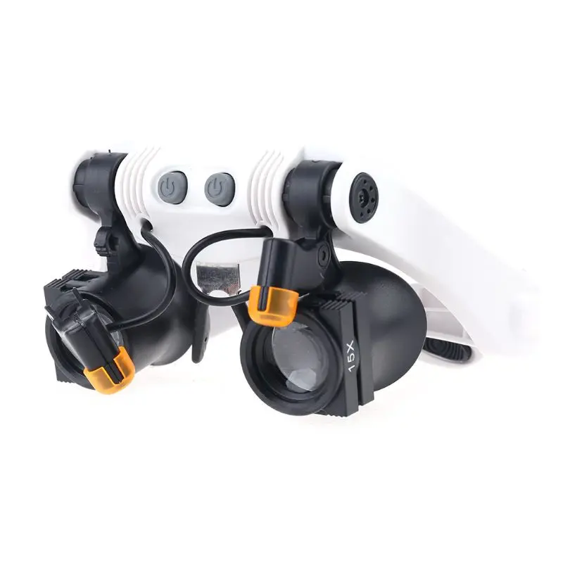 

Led Light Lamp Double Glasses Loupe Lens Glasses Magnifier Watchmaker Jewelry Drop shipping