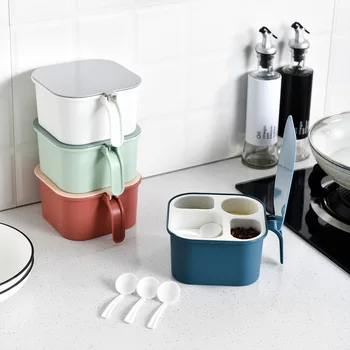 

Salt and pepper shakers Japanese pumpkin herbs spice jar with lid Square seasoning box kitchen seasoning container spice rack