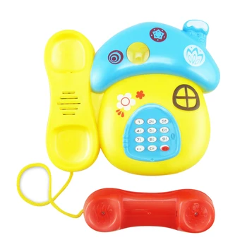 

Cute Electronic Phone Toy Kid Musical Sound Early Educational Learning Cartoon Telephone Baby Gift Random Color