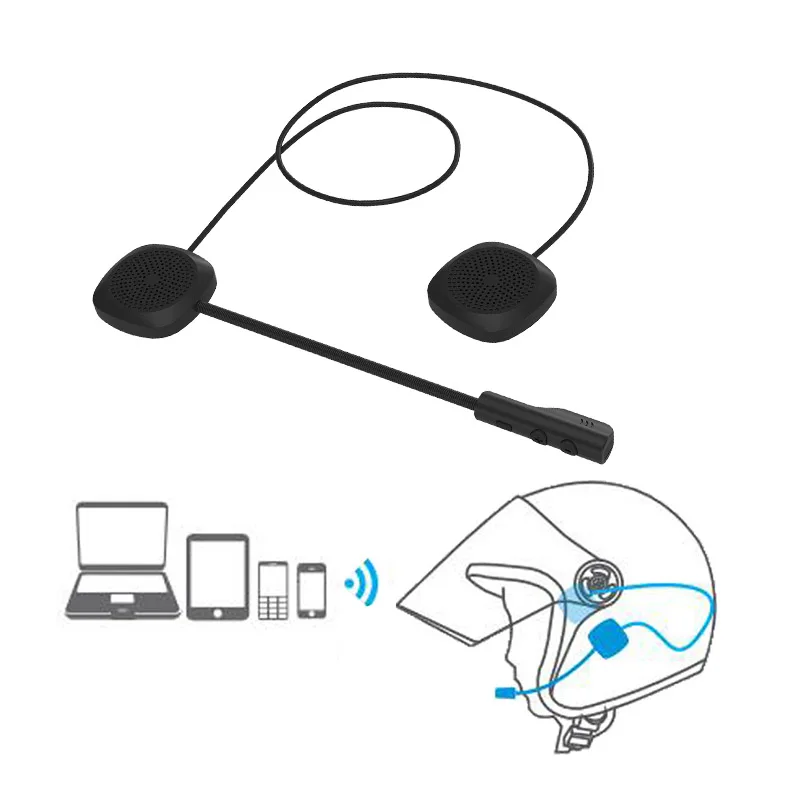 Bluetooth 5 0 гарнитура с двойным козырьком для мотоциклетного шлема Беспроводные