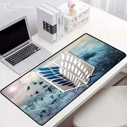 Ataque no titan computador mousepad gamer tapete mause tapete de borracha do mouse teclados acessórios gaming computador portátil tapetes anime
