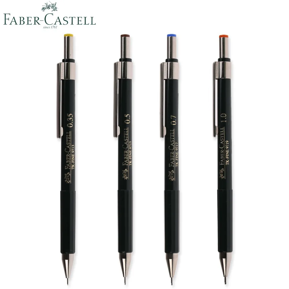 1 Pc Germania Faber Castell Matita Meccanica Tk Fine 9715 Matita Meccanica Matita Di 0.35 /1.0 / 0.5/0.7Mm Disegno A Matita Professionale