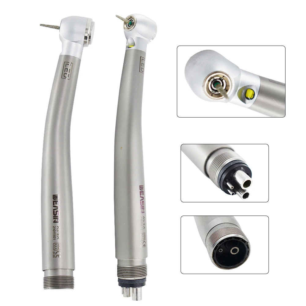 

High Standard 1 pc New Type Dental LED Cartridge Rotor Turbine Handpiece 4 Hole Fiber Optic Dental Material