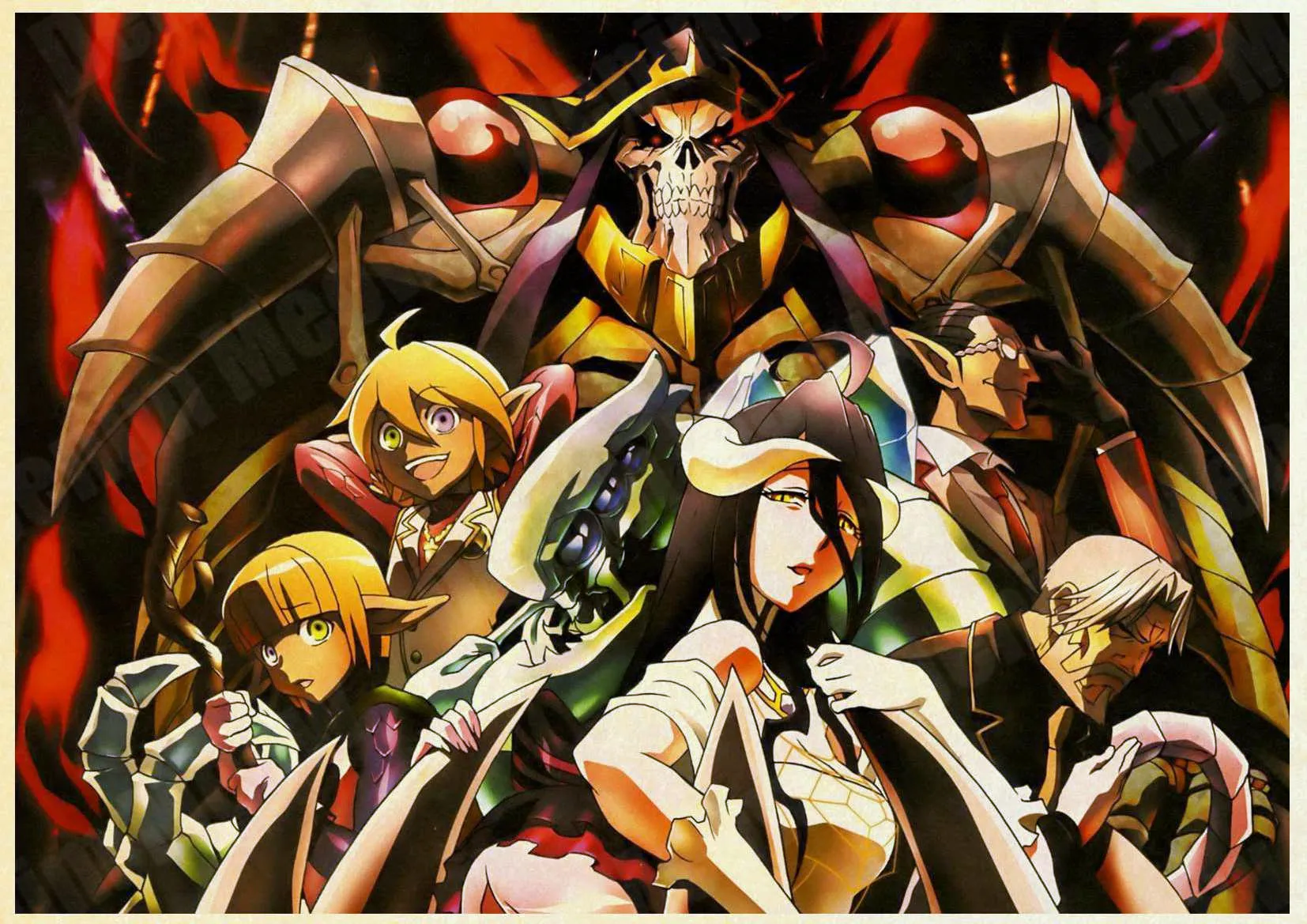 Vintage Metal Tin Signs, Overlord Poster, Bone King, Home Decor