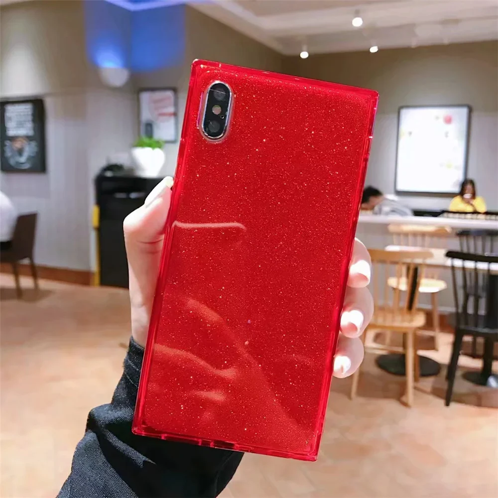 Милый Блестящий цветной силиконовый чехол для телефона для iPhone XS XR XS Max 11 Pro Бампер ударопрочный защитный корпус на iPhone 6 6S 7 8 Plus
