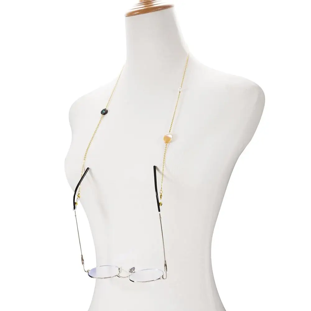 Новая мода золотые серебряные цепочки для очков ракушка солнцезащитные очки цепочка для очков для чтения очки шнур держатель шейный ремешок веревка