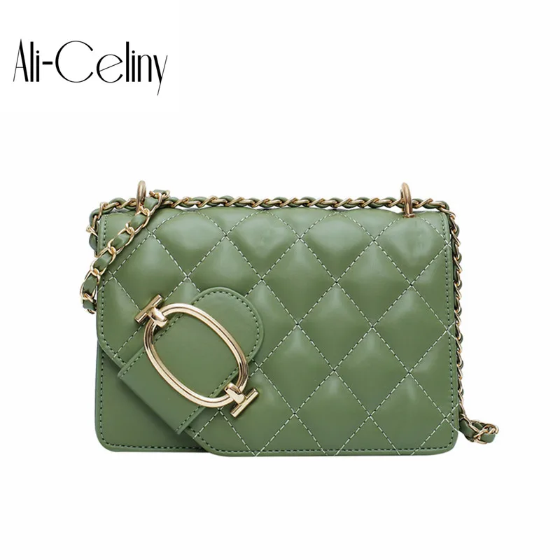 

Women Brand Originality Design Handbags Bag woman 2019 Fashion Lady Lingge Chain Bag Embroidered Line Women's Bag slung