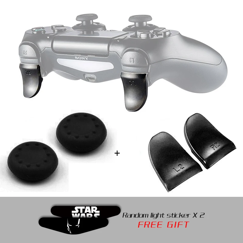 5-Black Данные лягушка 1 пара L2 R2 кнопки триггер расширители геймпад для playstation 4 PS4/PS4 Slim/Pro игровой контроллер аксессуары - Цвет: 5-Black