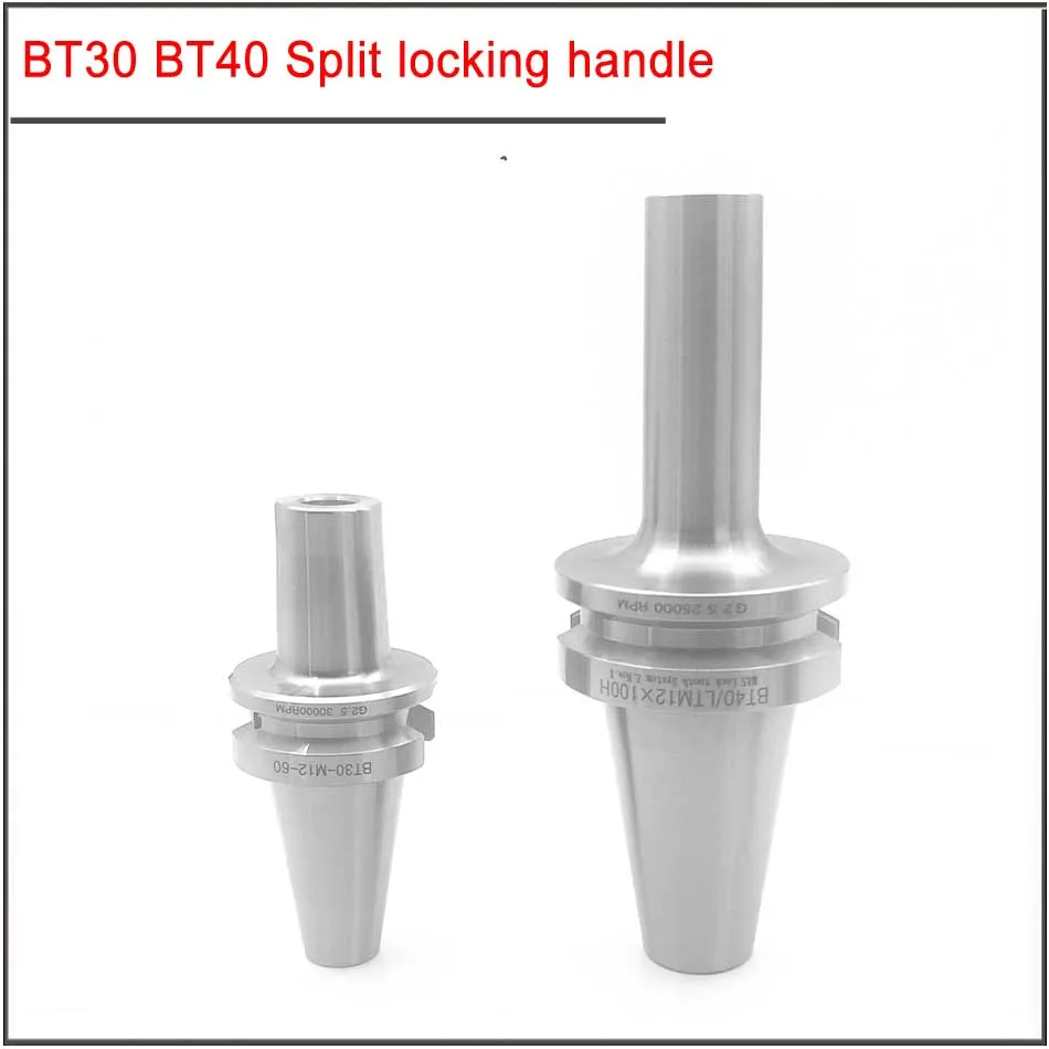 

1PCS BT30 BT40-M8 M10 M12 M16 100L Anti seismic milling shank with dynamic balance thread locking teeth,Thread split head shank