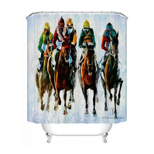 Shower Curtain Пользовательские водонепроницаемые занавески для душа Фэнтези Лошадь Печатных Декор ванной комнаты различных размеров#180324-01-24 - Цвет: Shower Curtain