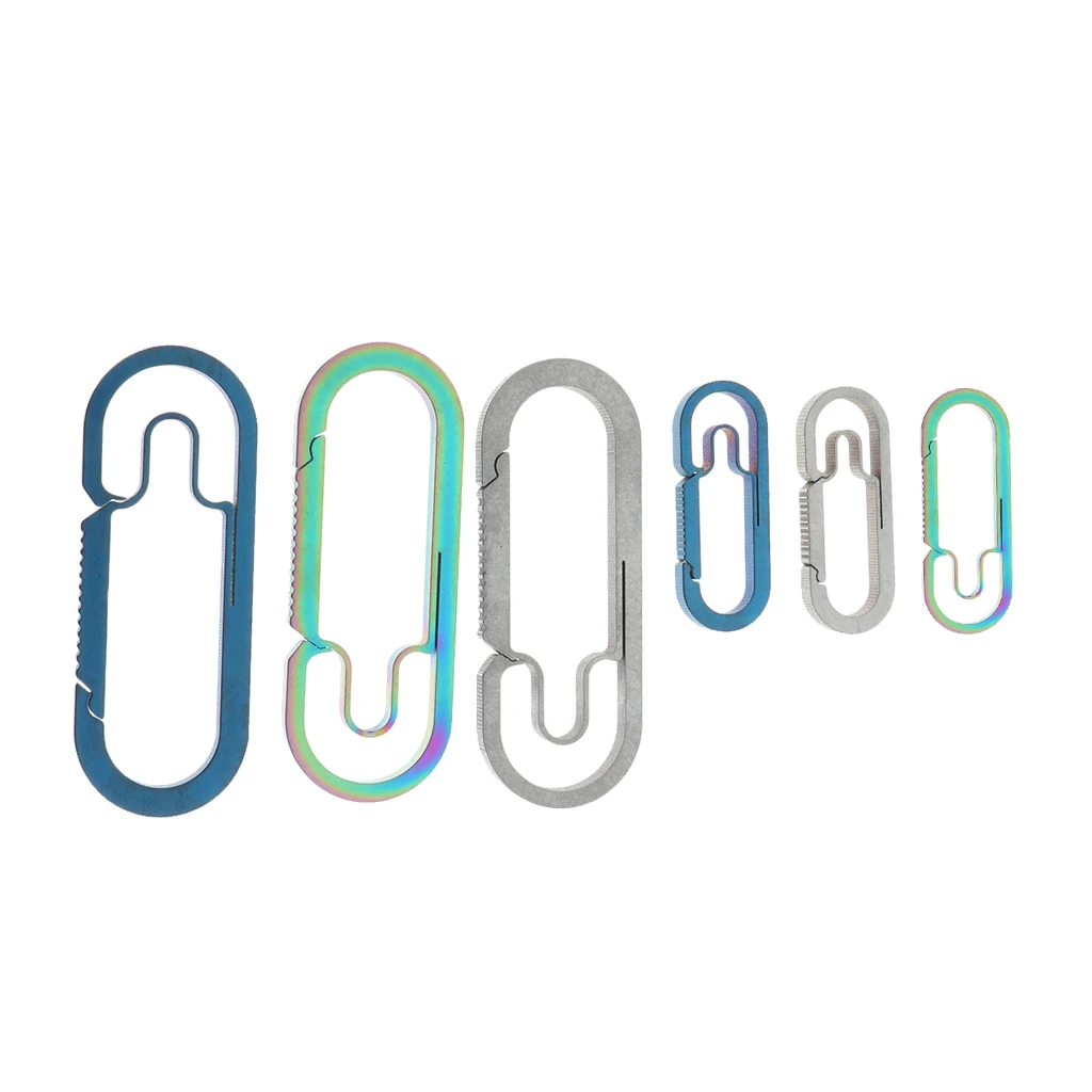 Outdoor Titanium Alloy Buckle Carabiner Keychain Key Ring Hook