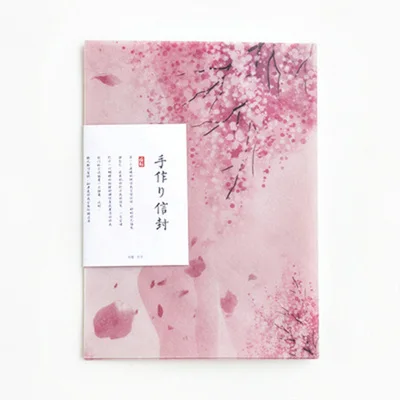 3 шт./компл. вишневый цвет Сакура пергамент бумажный конверт на День Благодарения Рождественский подарок свадебное письмо-приглашение - Цвет: Shan