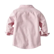 Детский кардиган в европейском и американском стиле; стиль; детская рубашка для мальчиков; рубашка в горошек с длинными рукавами и бантом в полоску